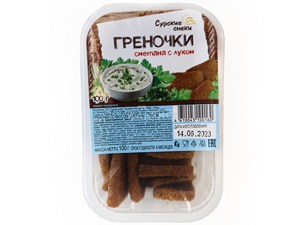 Сурские гренки Сметана с луком (100 гр) в Ачинске