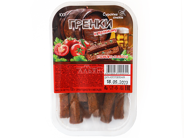Сурские гренки Томат спайси (100 гр) в Ачинске