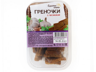 Фрайчизы со вкусом салями (100 гр.): Сурские гренки с Чесноком (100 гр)