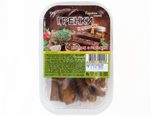Рыбные снеки: Сурские гренки Холодец с горчицей (100 гр)