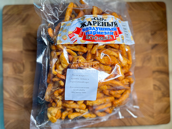 Жареный сыр "ВКУСНЯШКА" со вкусом пармезан (500 гр) в Ачинске