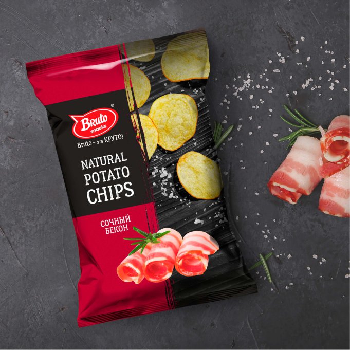 Картофель «Бруто» со вкусом бекона 130 гр. в Ачинске