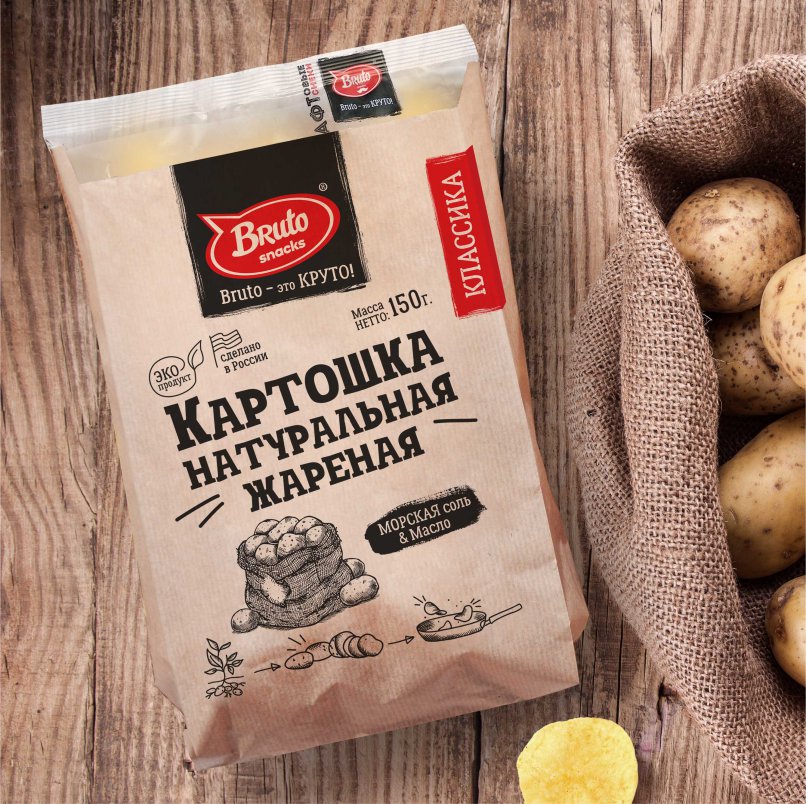 Картофель «Бруто» с солью 130 гр. в Ачинске